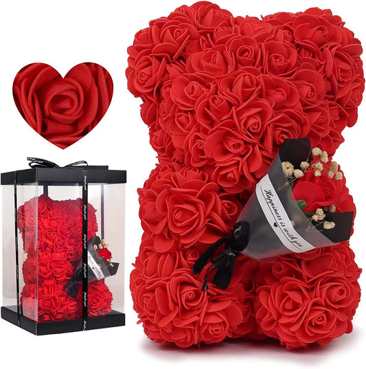 2026 Eternal Rose Teddy Bear Artificial Flower Gift for Mom - Mother'S Day Birthday Valentine'S Day Anniversary Home Decor
